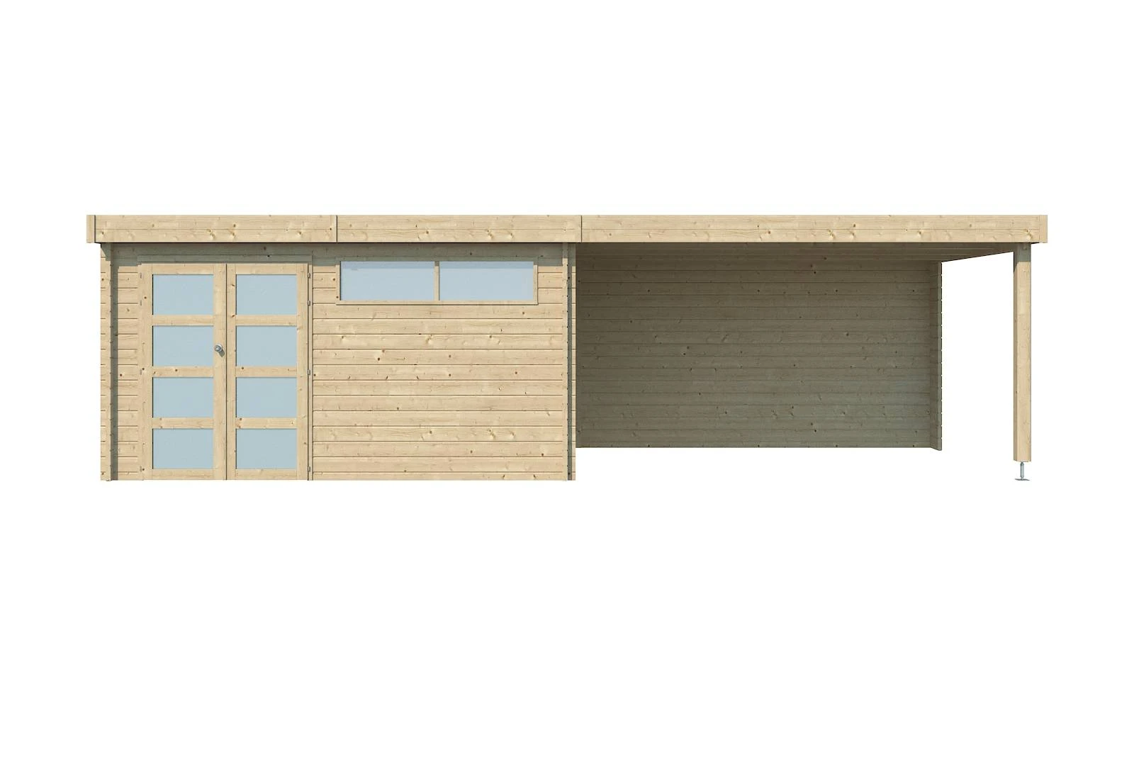 Woodlands Blokhut Modern met Overkapping en Dakisolatie 815 x 295 cm - Afbeelding 9